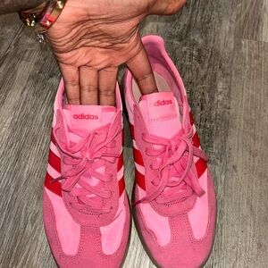 Adidas Women's Pink and Red Sneakers